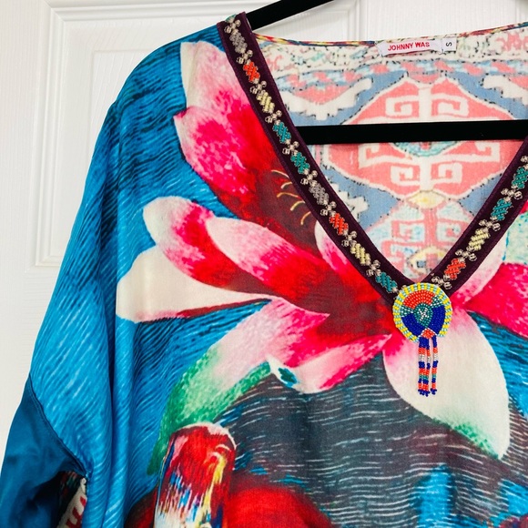 Johnny Was tunic medium silk - Picture 4 of 4